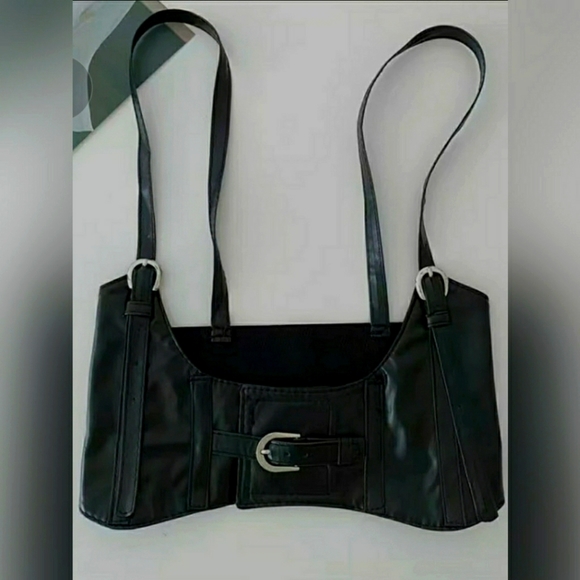 SHEIN -- Elastic PU Leather Wide Waist Belt - Picture 2 of 8